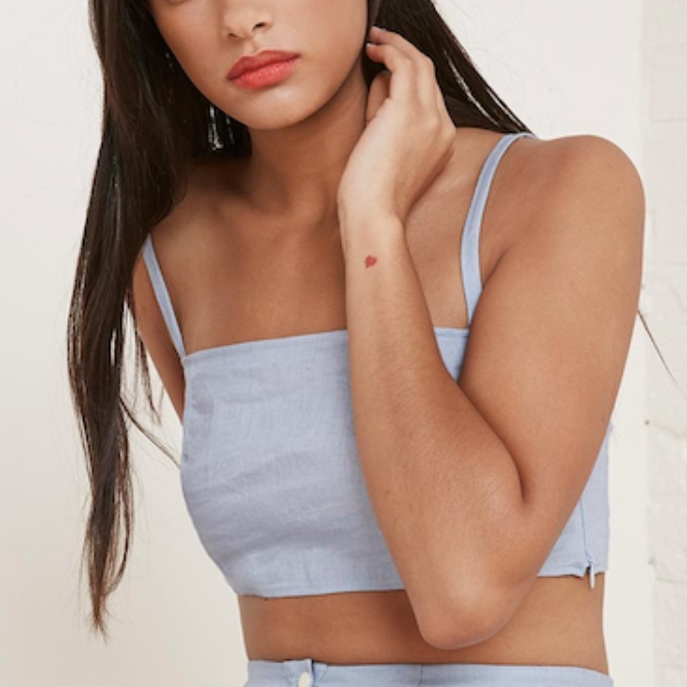 Reformation Sold-Out Augie Linen Crop Top